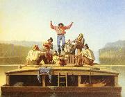 George Caleb Bingham The Jolly Flatboatmen oil painting on canvas